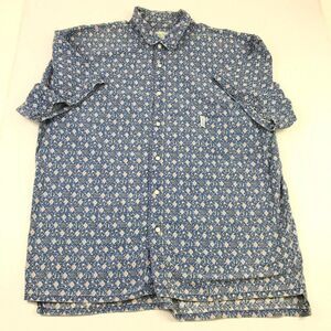 Quiksilver Mens Button Up Shirt Medallion Print Pocket Logo Collared Top Size XL